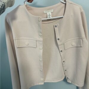H&M Cream Button-Up Jacket